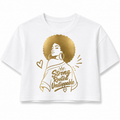 Strong Rooted Unstoppable Cropped Graphic T-Shirt – Women's Empowerment Crop Tee