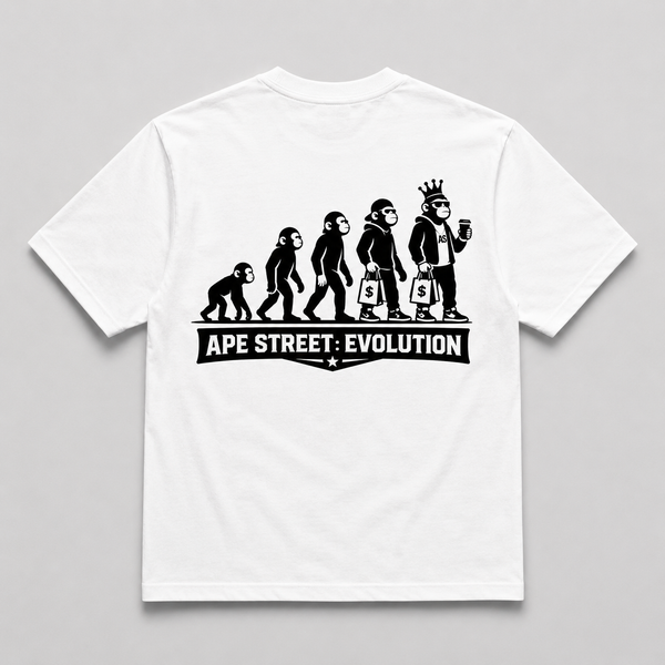 Ape Street Evolution Graphic White Tee