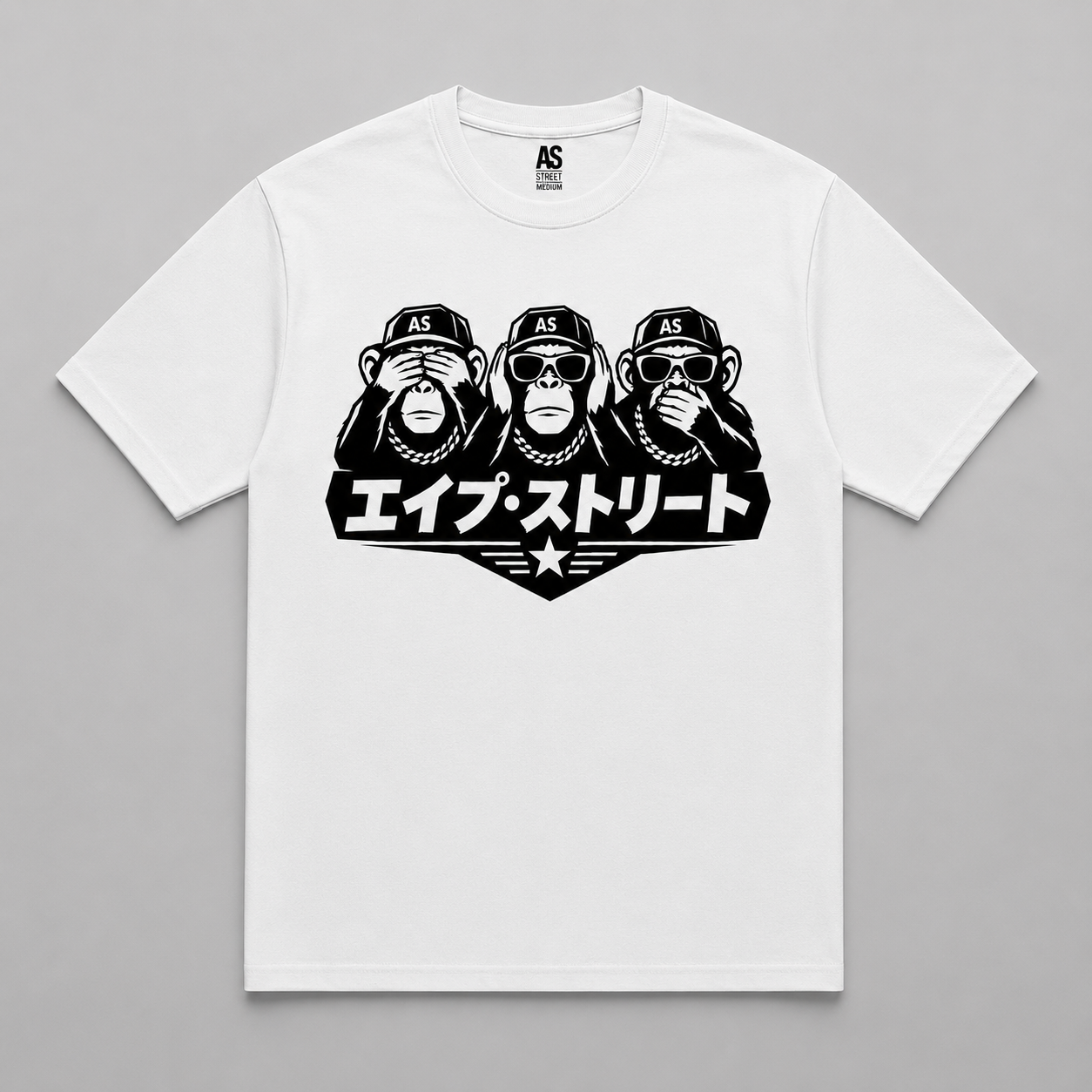 Ape Street No Evil Japanese Graphic Tee