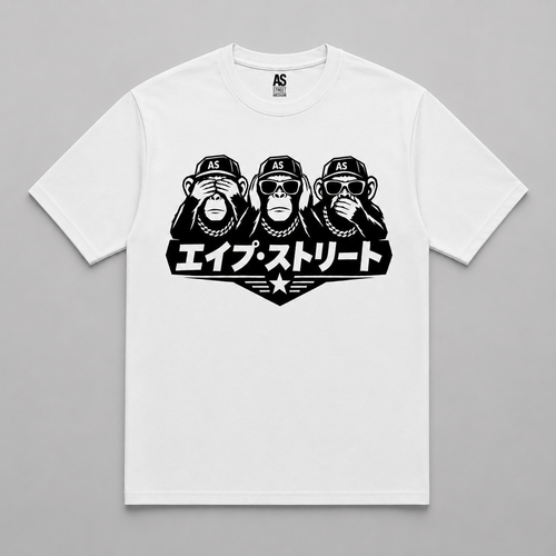 Ape Street No Evil Japanese Graphic Tee