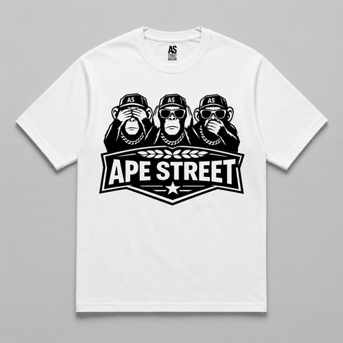 Ape Street No Evil Original White Tee