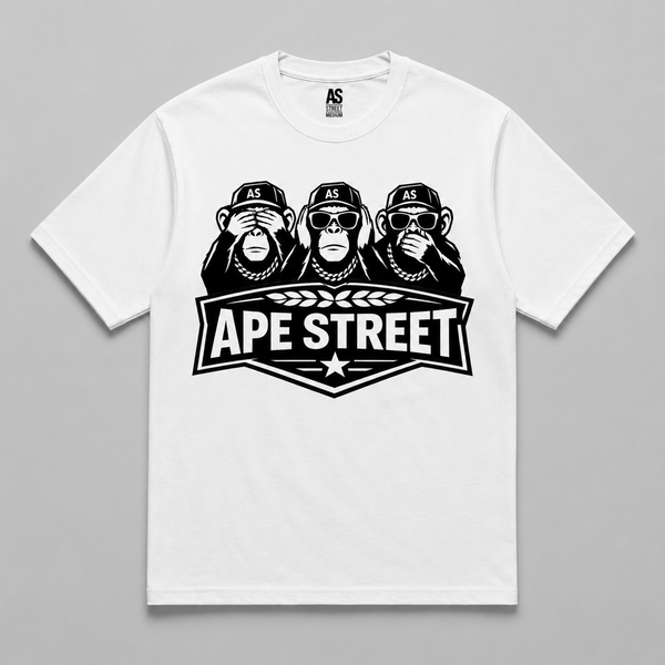 Ape Street No Evil Original White Tee
