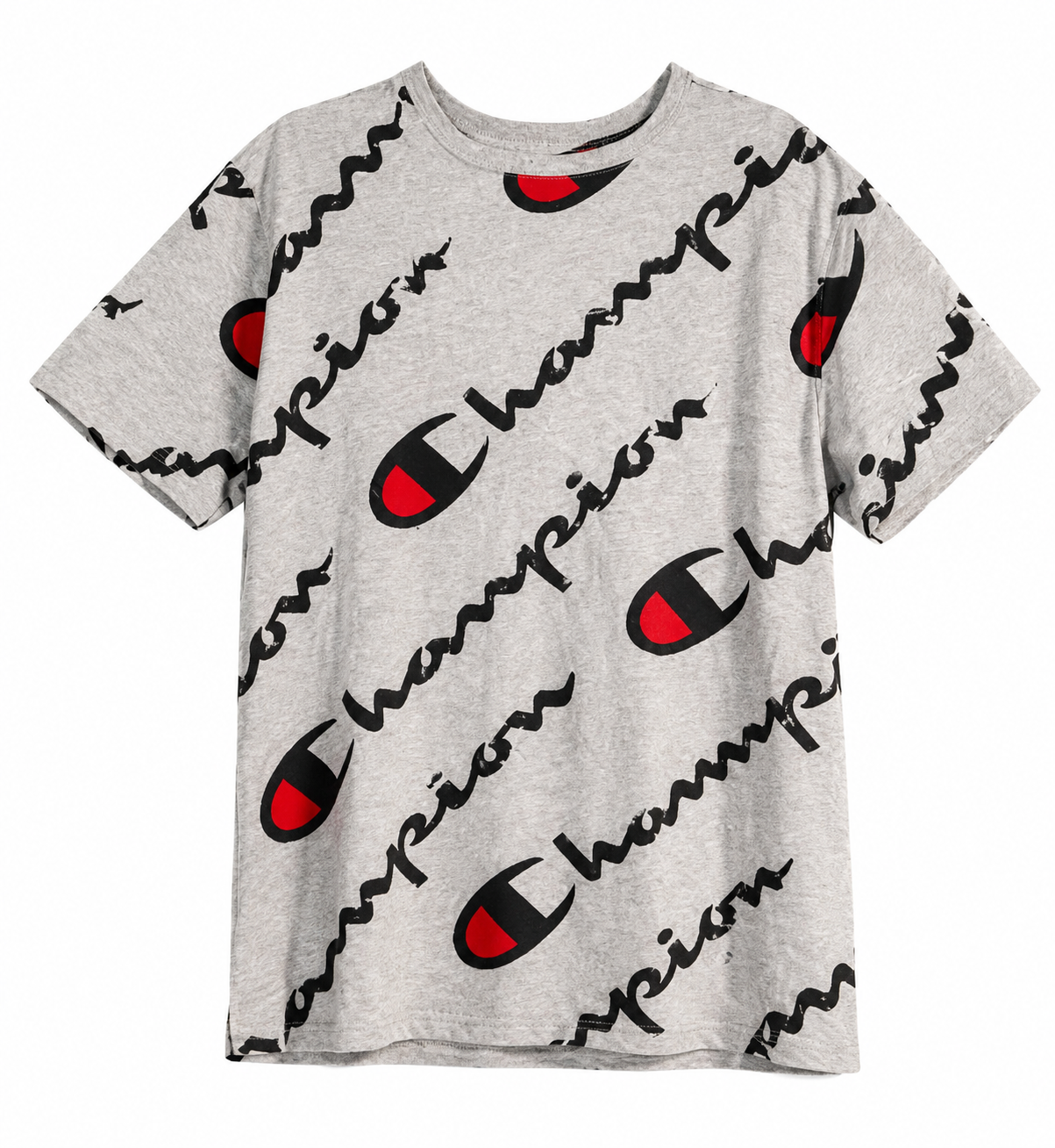 Champion Men's Grey Repeat Logo Tshirt XL