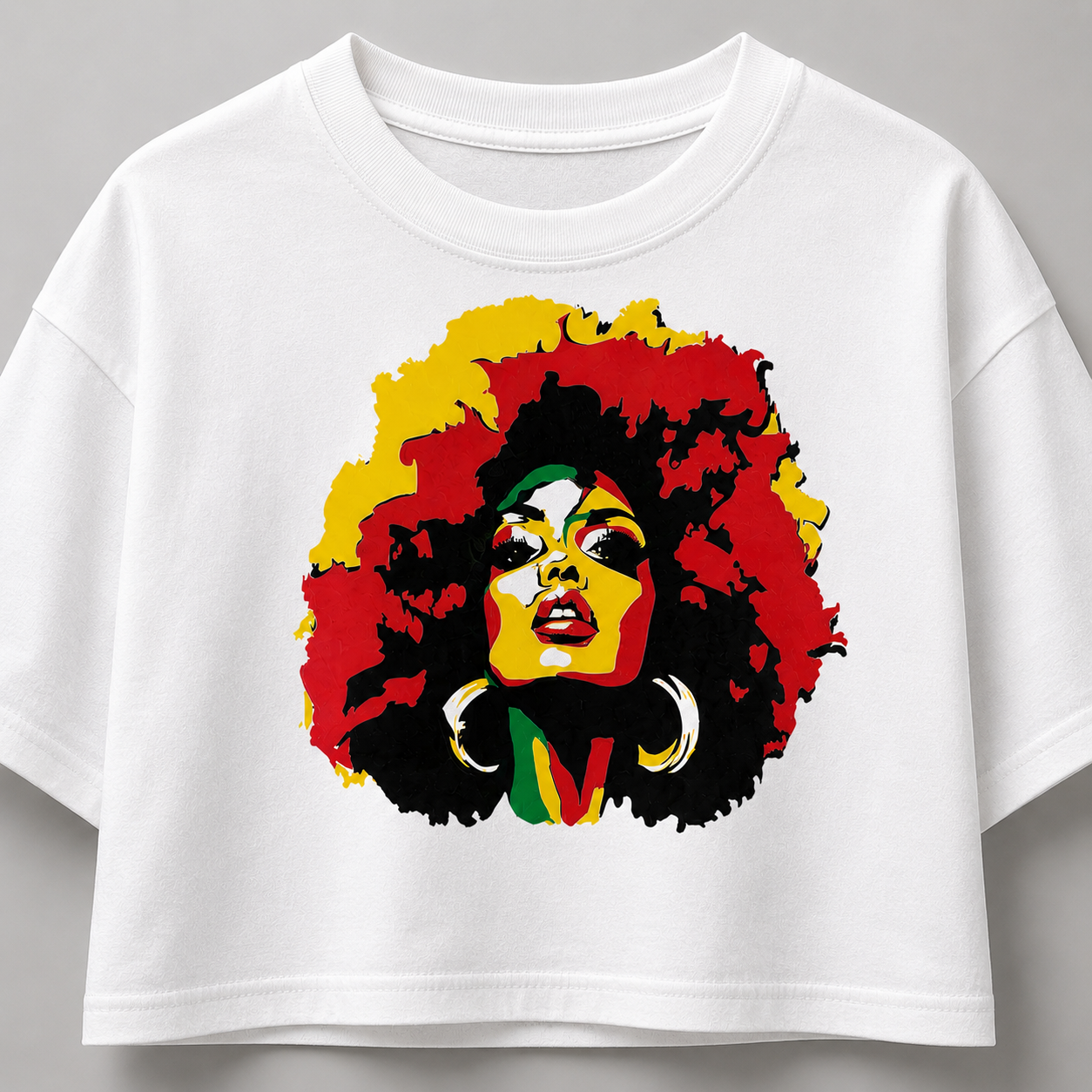 Caribbean Soul Cropped Graphic T-Shirt – Women's Culture & Confidence Crop Top
