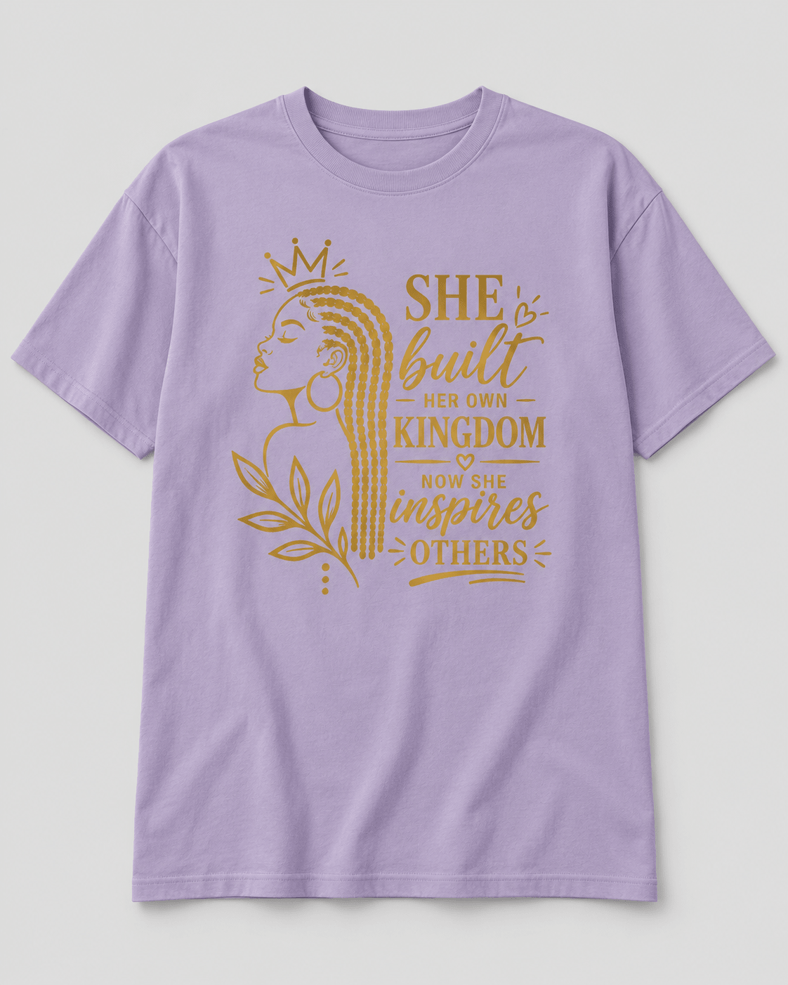 Moda Originals She Built Her Own Kingdom full-length T-shirt in Paragon, front view