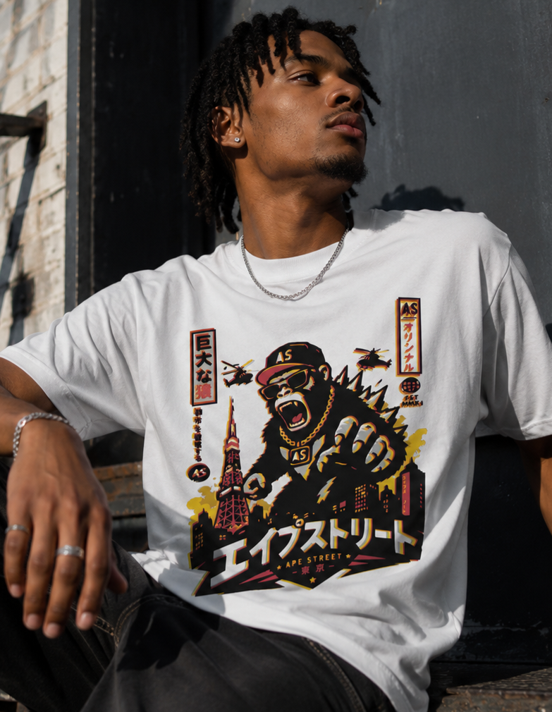 Ape Street Apezilla Graphic T-Shirt | Japanese Kaiju Streetwear Tee