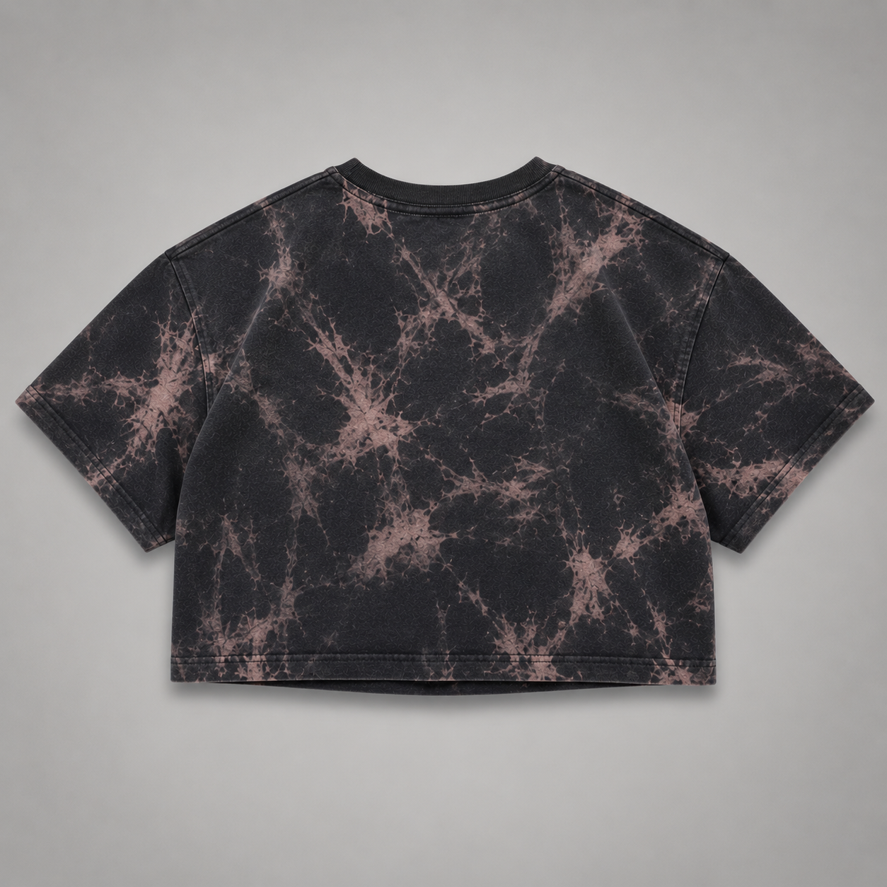 Iconic Bleach Tie-Dye Charcoal Cropped Graphic T-Shirt