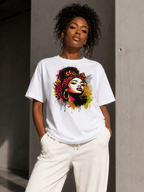 Wild Spirit women’s graphic T-shirt by Moda Originals in cropped or full-length fits with a bold statement design.