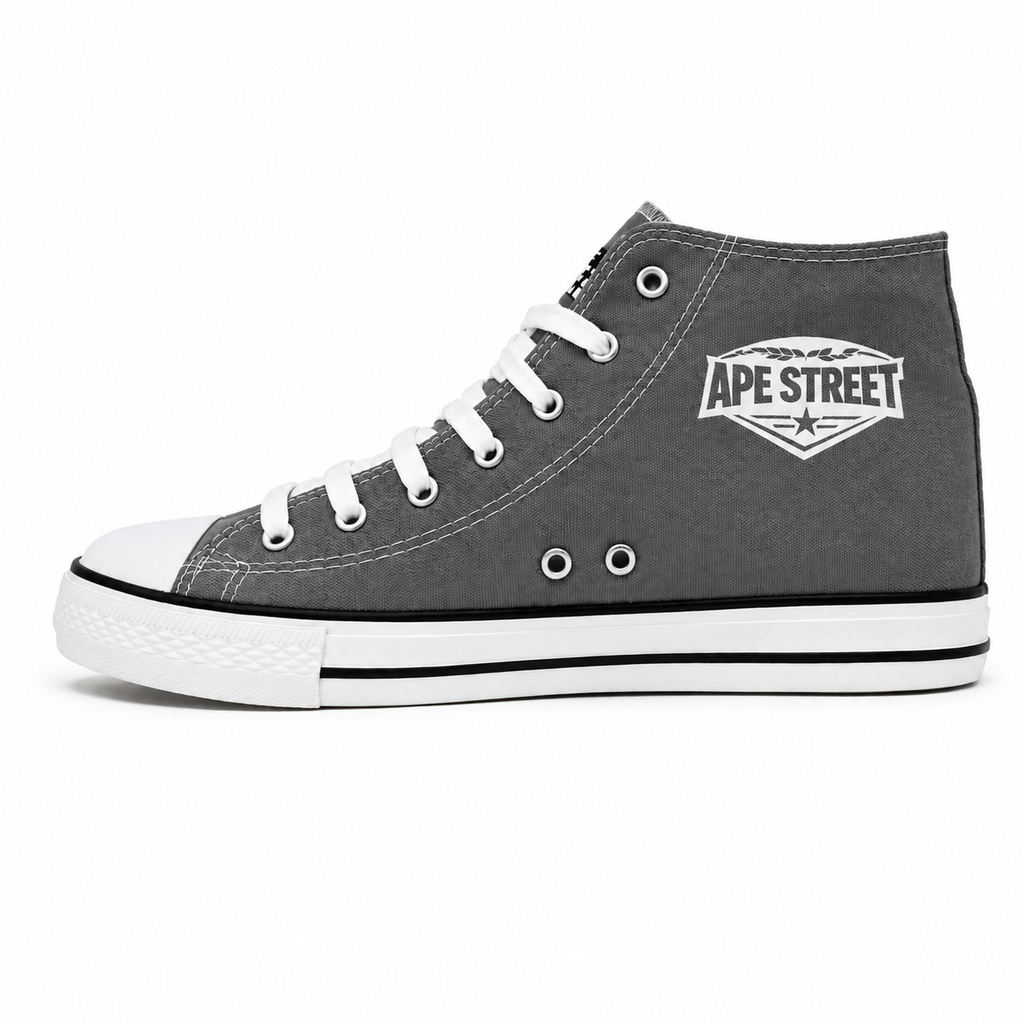 Ape Street OG Chimp High-Top Canvas Trainers – Grey