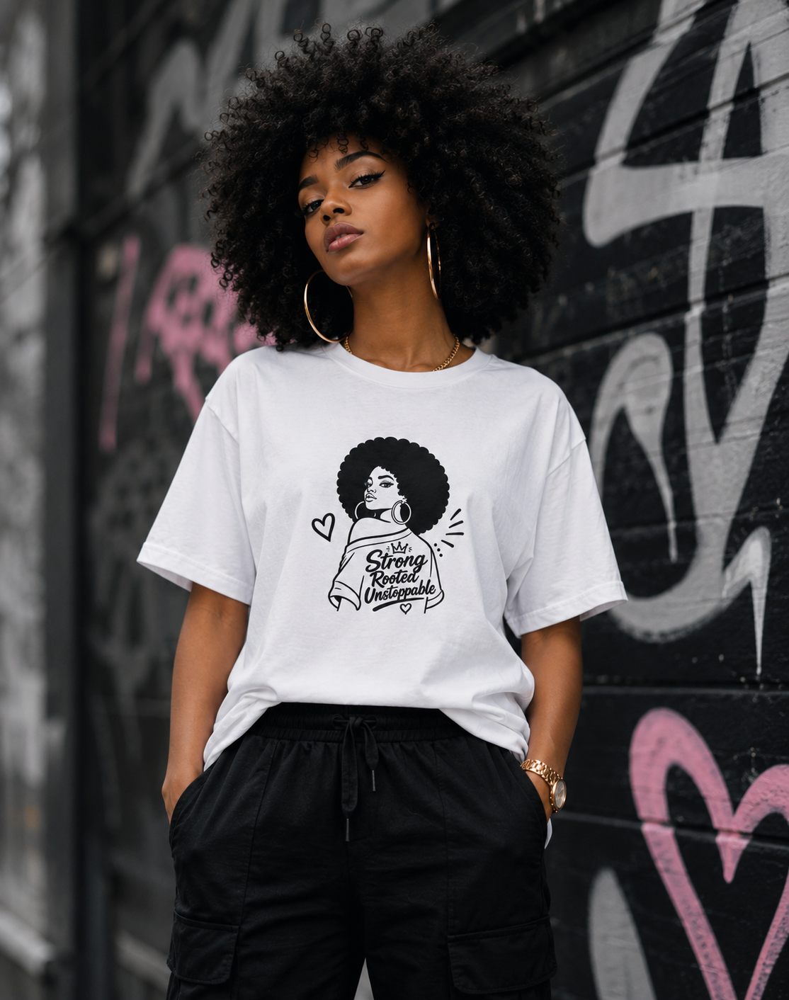 Strong Rooted Unstoppable Graphic Full Size / Cropped T-Shirt