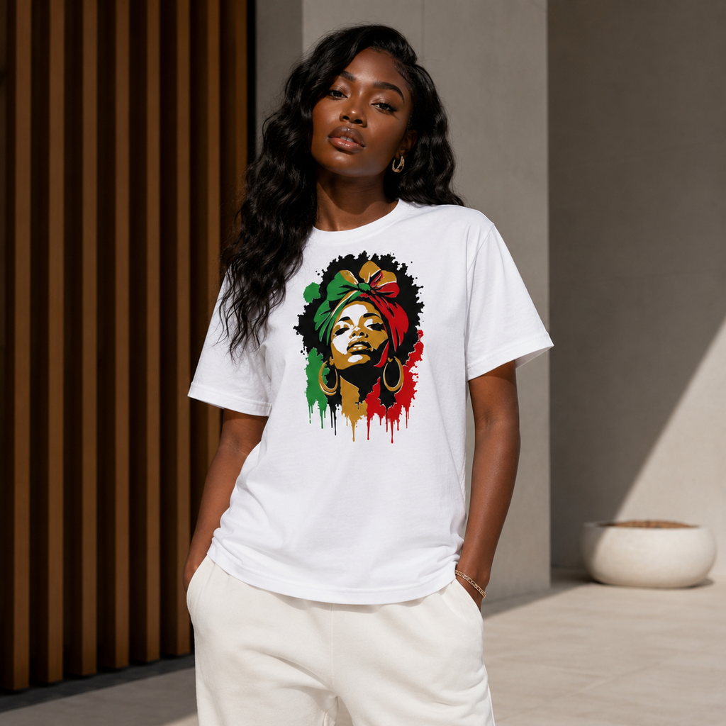 Roots & Rhythm – Afro Pop Graphic Full Size / Cropped T-Shirt