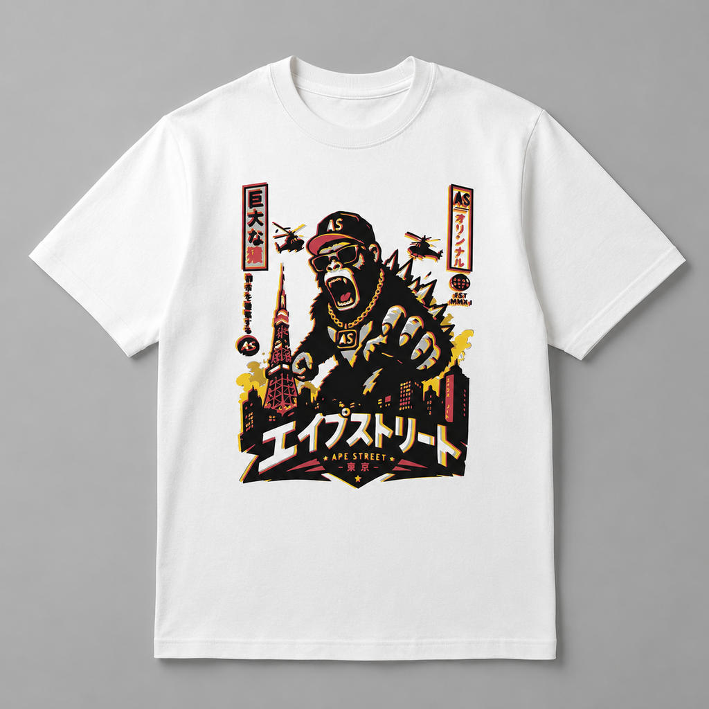 Ape Street Apezilla Graphic T-Shirt | Japanese Kaiju Streetwear Tee