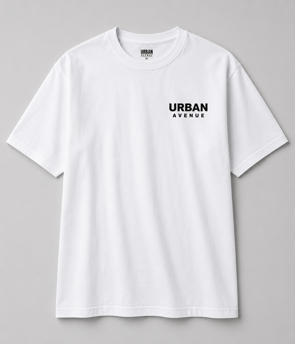 Urban Avenue Oversized Shoulder Print T-Shirt | White | Premium Streetwear Tee