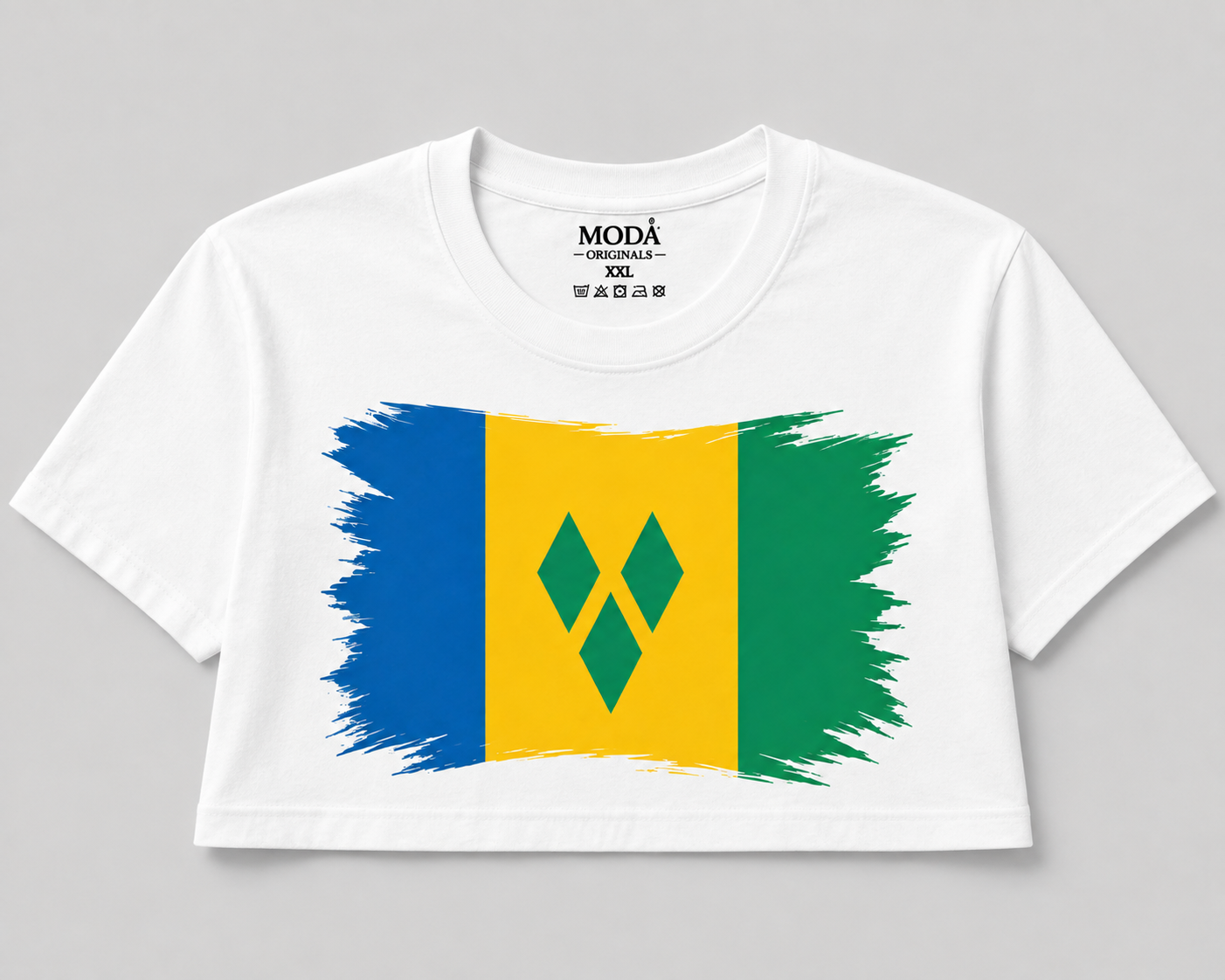 Wear Your Flag Caribbean Graphic T-Shirt | Full Size & Cropped Tee