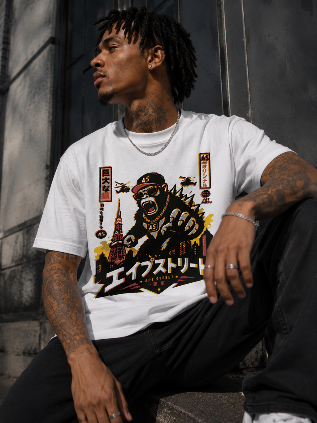 Ape Street Apezilla Graphic T-Shirt | Japanese Kaiju Streetwear Tee