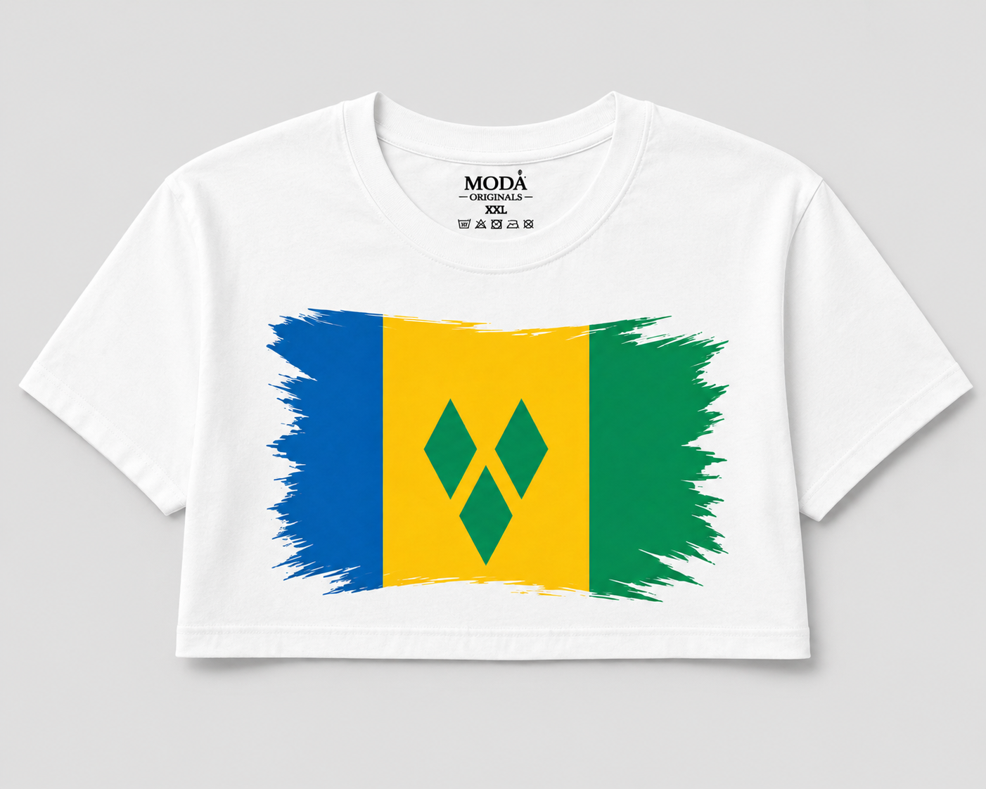 Wear Your Flag Caribbean Graphic T-Shirt | Full Size & Cropped Tee