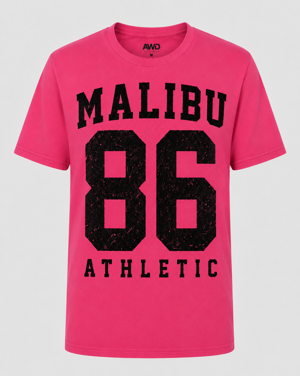 Moda Originals Malibu 86 Athletic Graphic T-Shirt – Pink – Size L