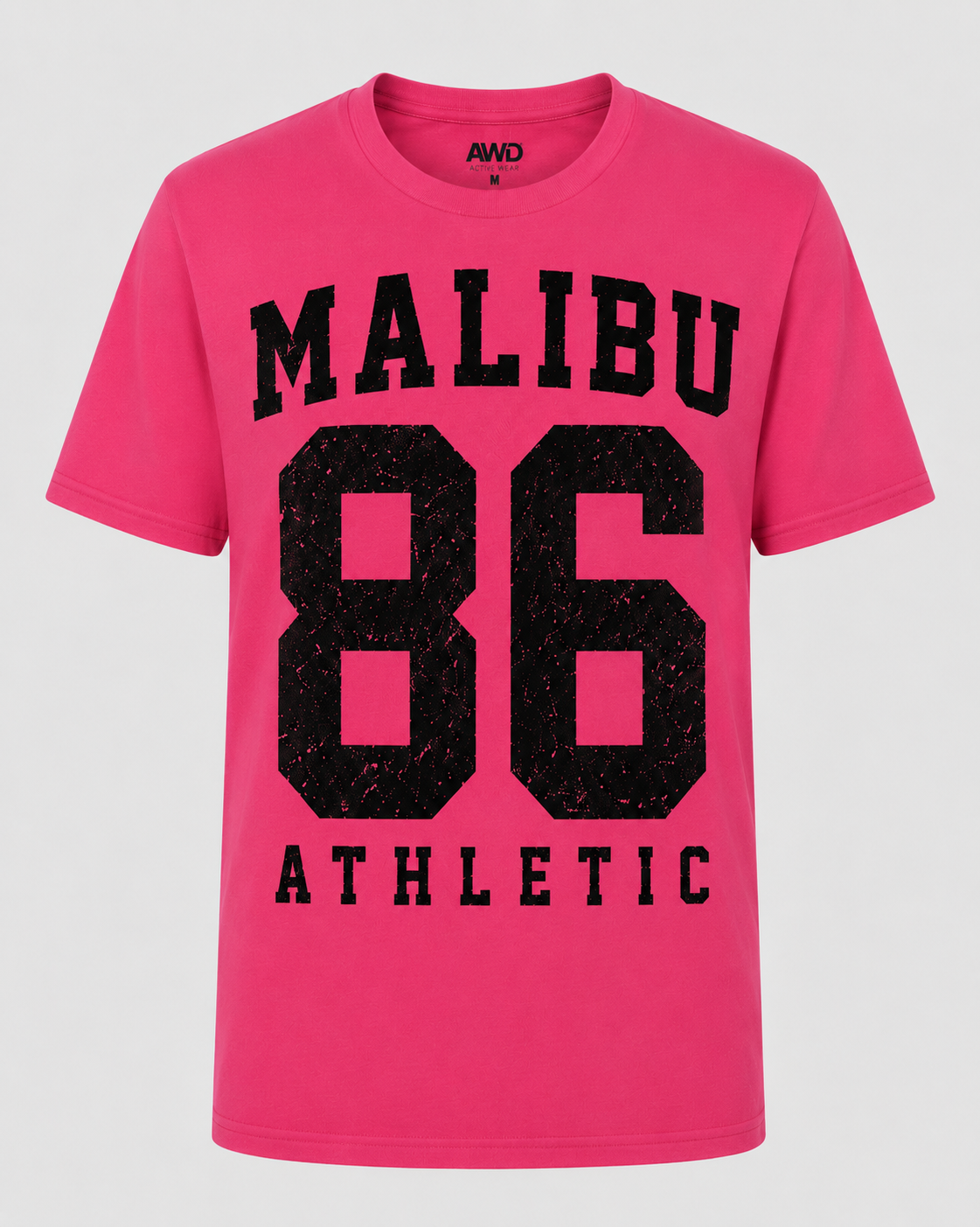 Moda Originals Malibu 86 Athletic Graphic T-Shirt – Pink – Size L