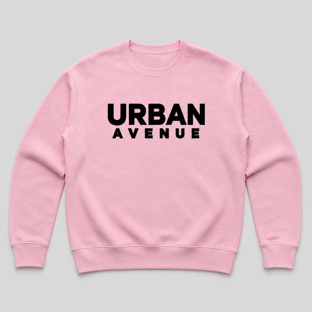 Urban Avenue Pink Premium Crewneck Sweatshirt