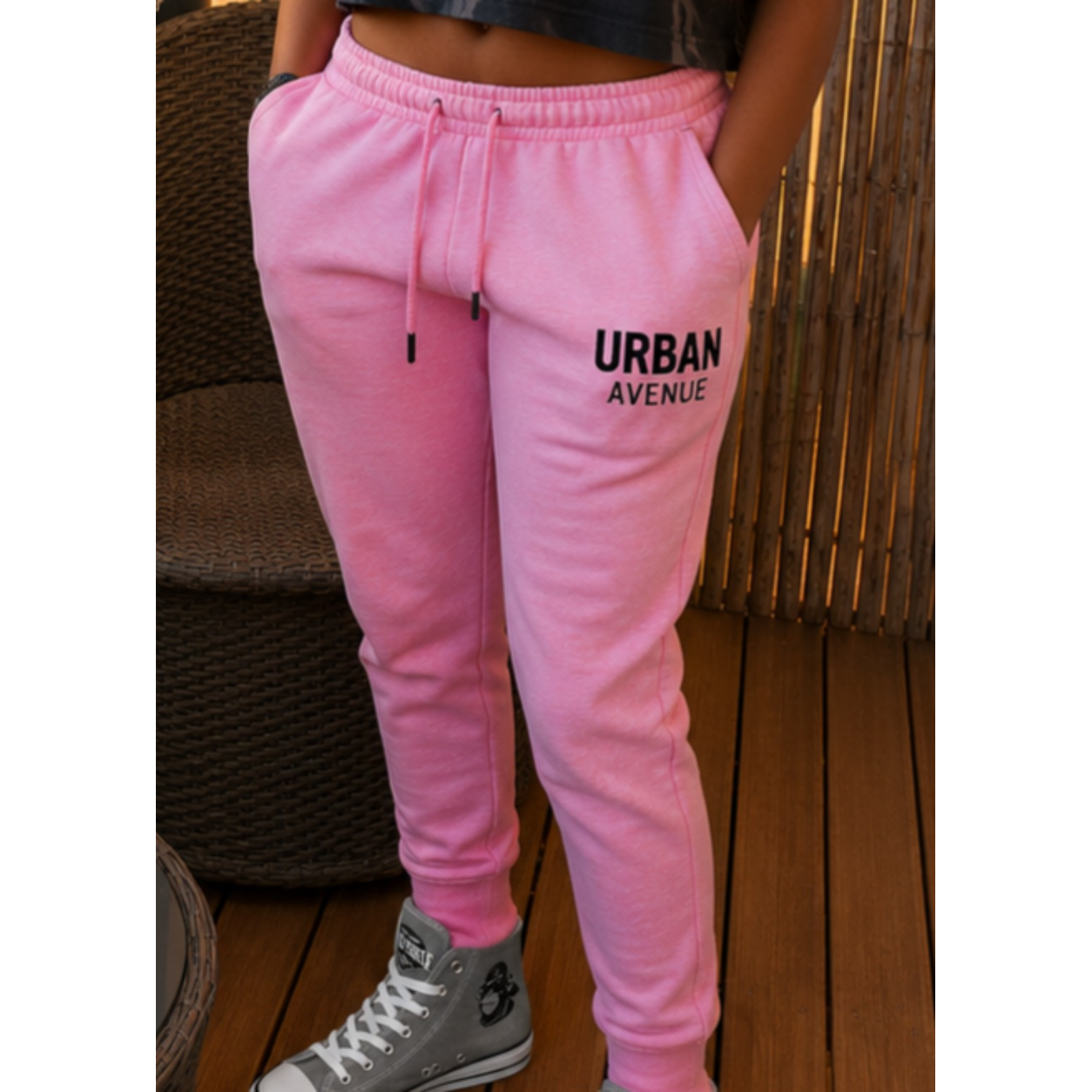 Urban Avenue Pink Unisex Premium Sweatpants
