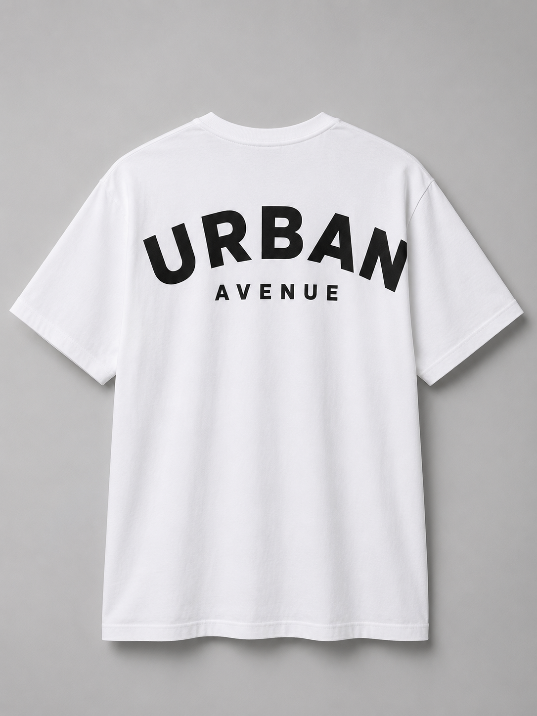 Urban Avenue Oversized Shoulder Print T-Shirt | White | Premium Streetwear Tee