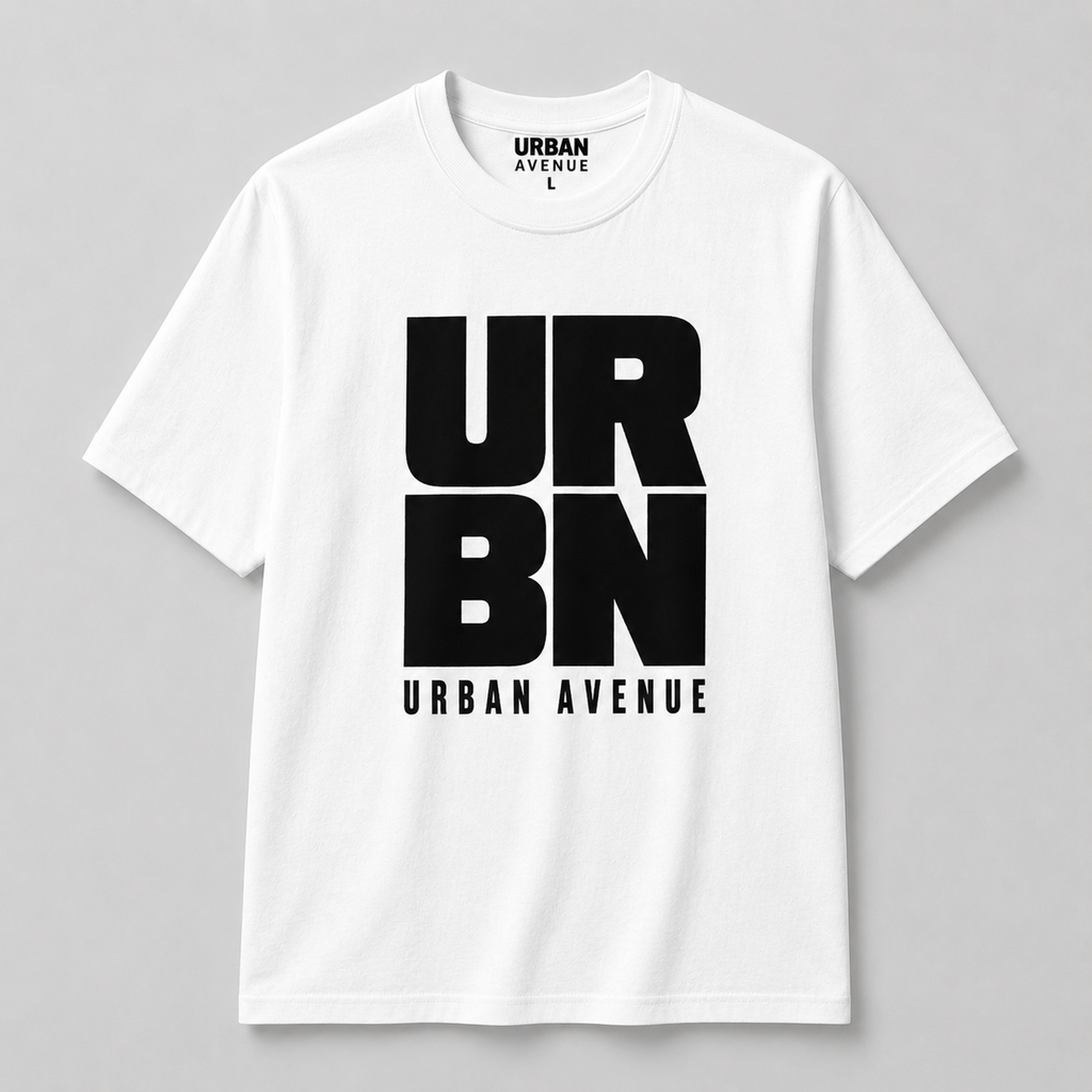 Urban Avenue URBN Graphic Black on White Tee