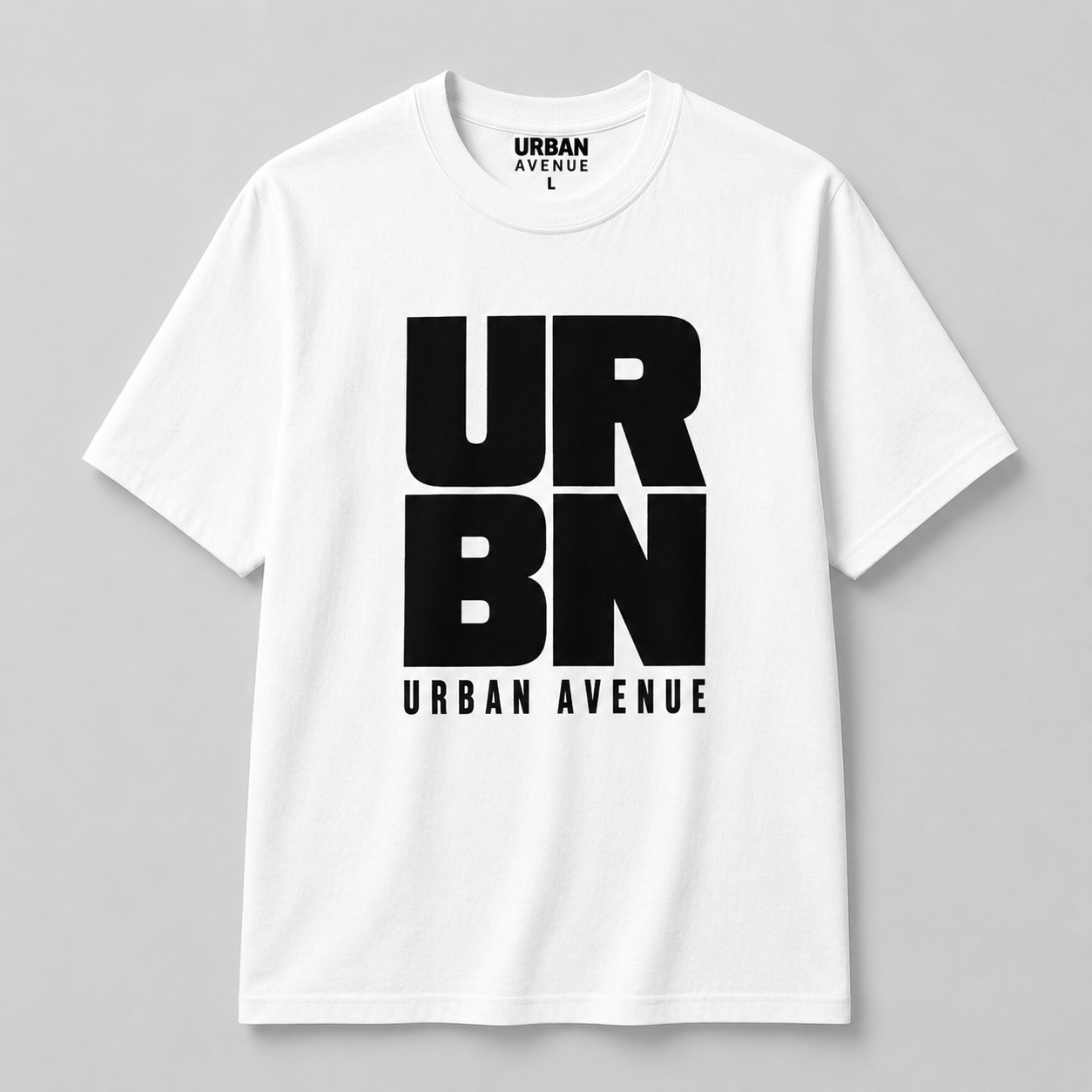 Urban Avenue URBN Graphic Black on White Tee